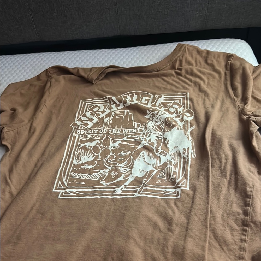 Wrangler Tan Graphic Tee for Men
